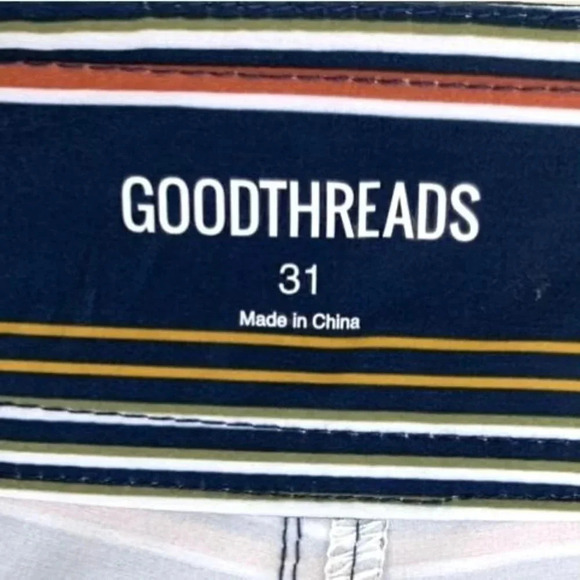 Goodthreads Swimwear Stripe Print Size 31 Tie Front Stretch Men's Board Shorts - Picture 8 of 12